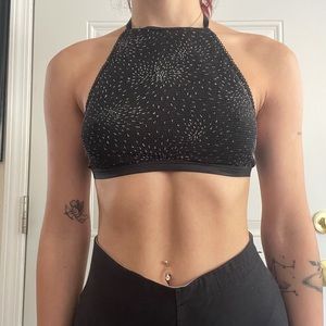 Victoria’s secret sparkly halter crop top